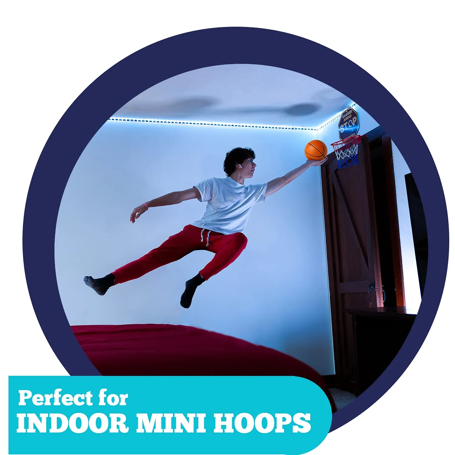5" Mini Basketball Balls for Mini Hoop Basketball or Over The Door Basketball Hoop Games