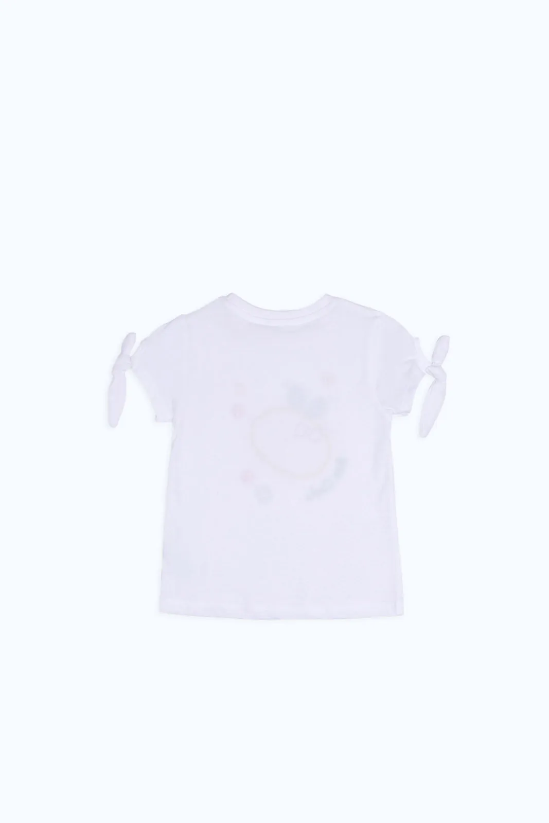 Baby Girls White Honey Bee Print T-Shirt