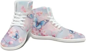 Butterfly Dragonfly Print High Tops Running Sneakers for Women Men Fitness Ankle Support Shoes