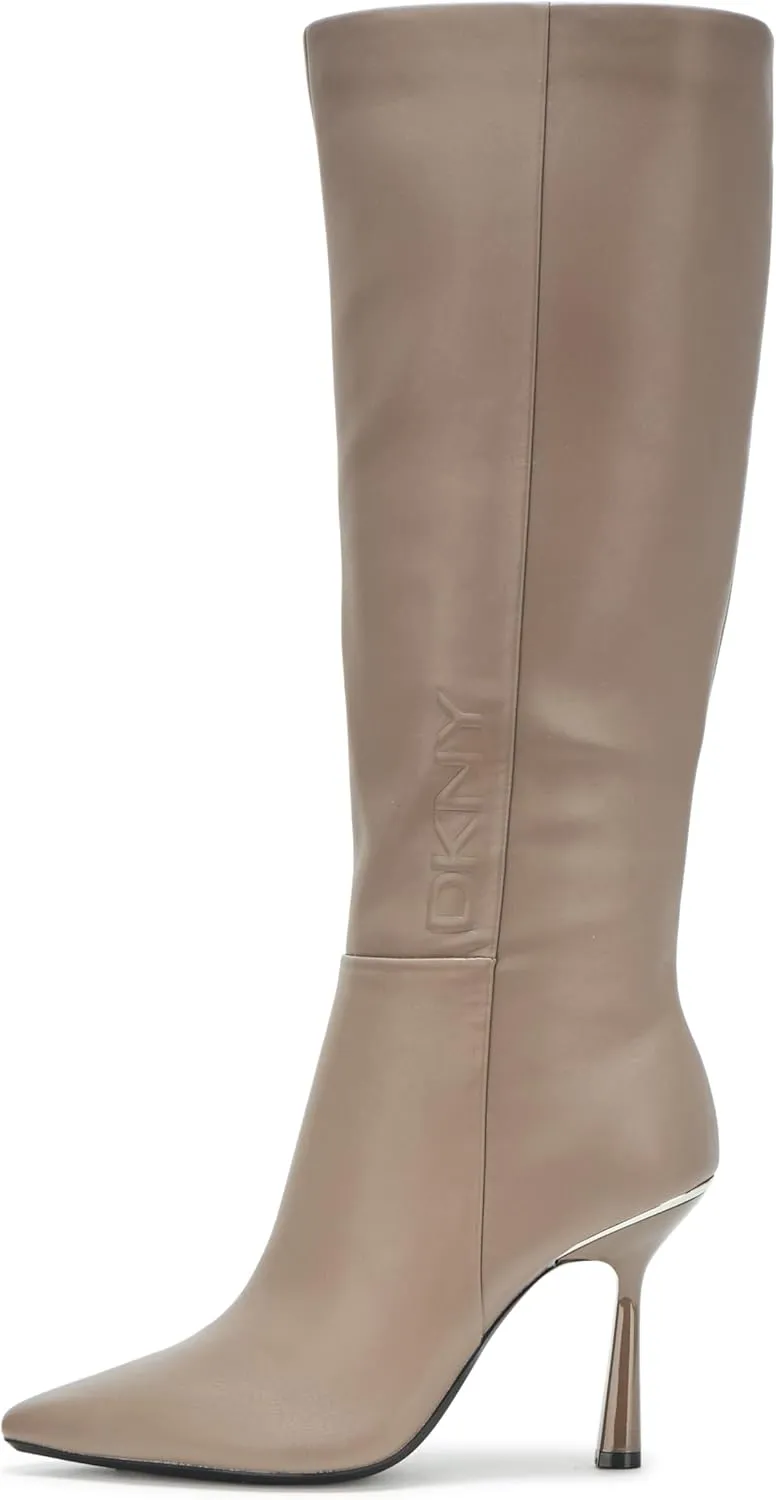 DKNY Women's Nixie Evening Knee High Boot with Heel Sneaker