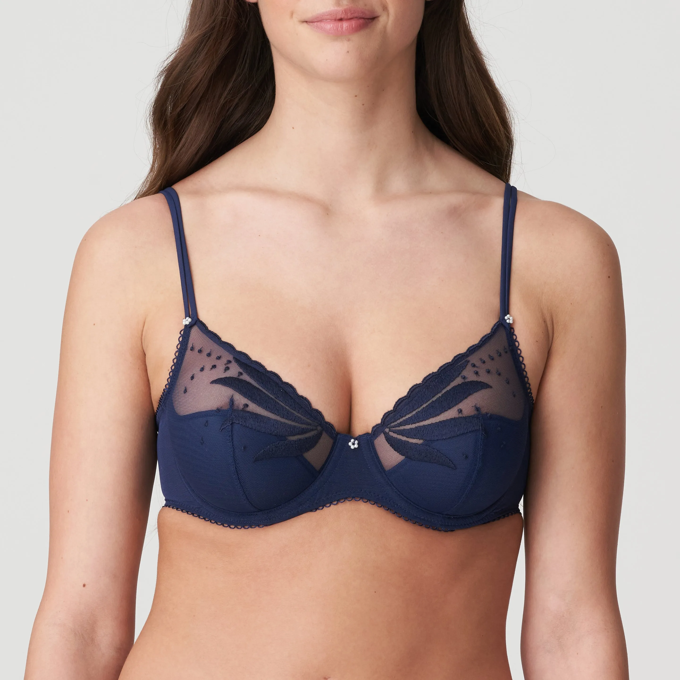 Etoile Half Padded Plunge Bra In Sapphire Blue - Marie Jo