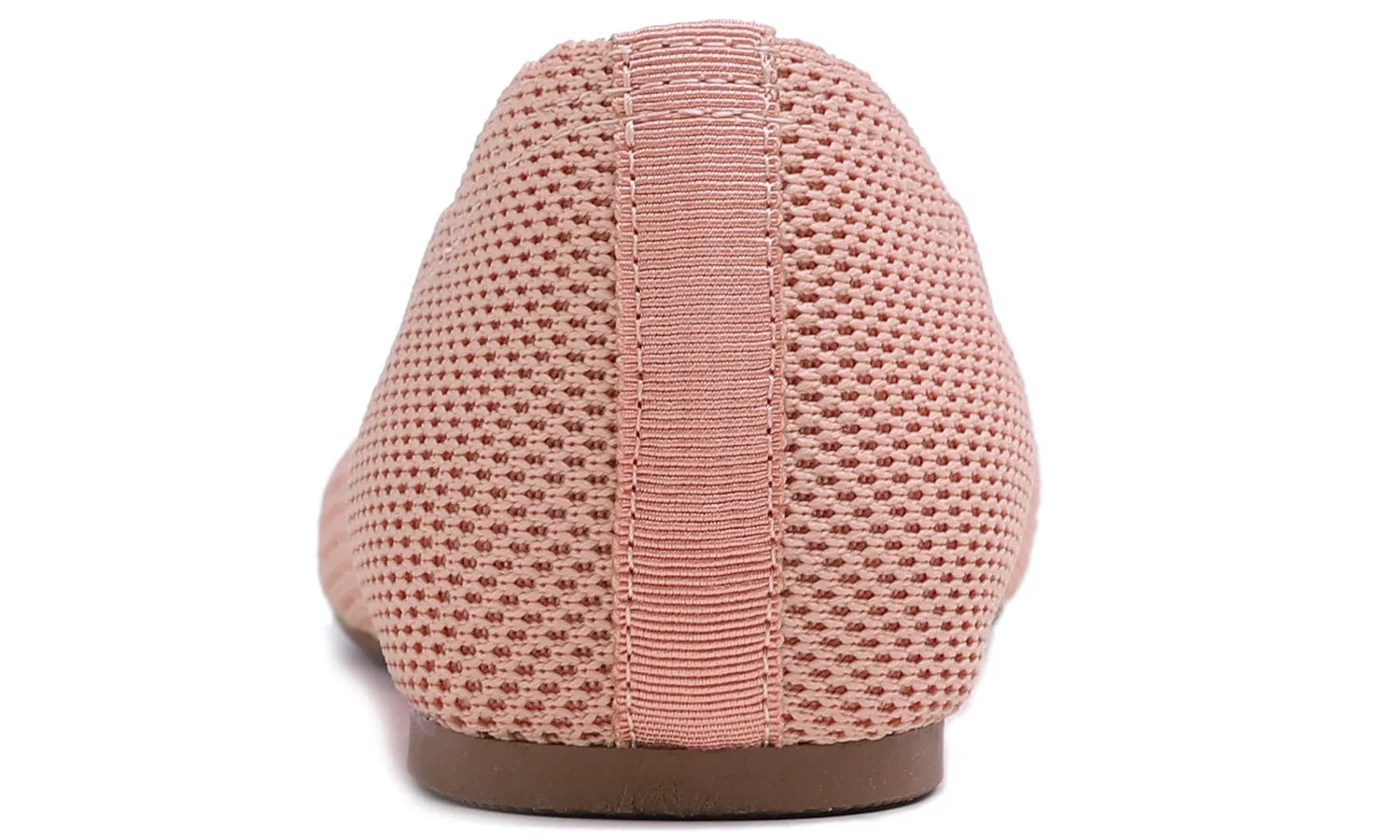 Feversole Women's Woven Fashion Breathable Knit Flat Shoes Light Pink Ballet