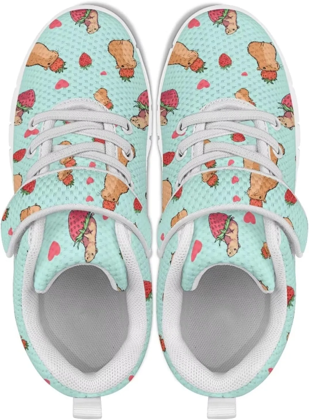 Forchrinse Capybara Print Kids Sneakers for Boys Girls Carton Running Tennis Shoes Sport Toddler Walking Sneakers Causal School Shoes Gift Birthday