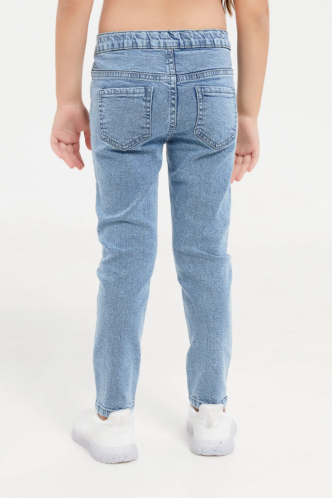 Girls Blue Embellished Jeans