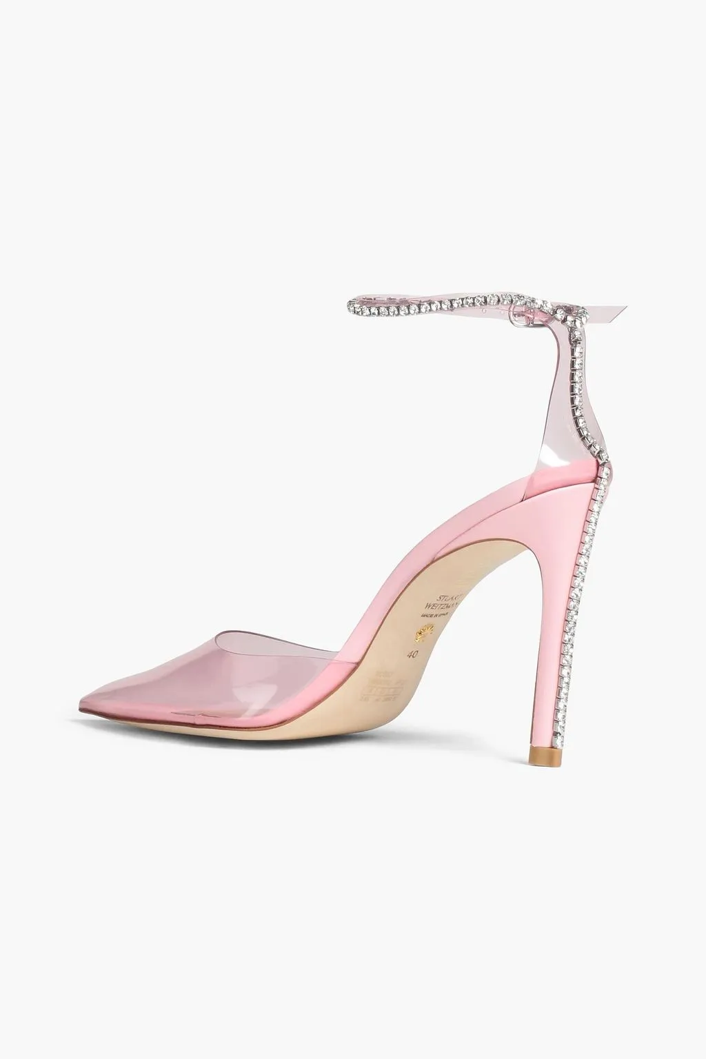 Glam 100 PVC shoes with crystals STUART WEITZMAN, pink