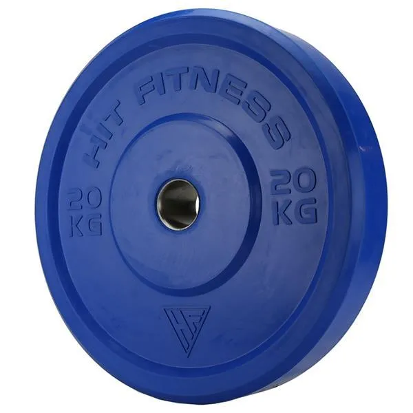 Hit Fitness 120kg Commercial Coloured Bumper Plate Set