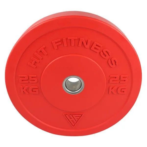 Hit Fitness 120kg Commercial Coloured Bumper Plate Set