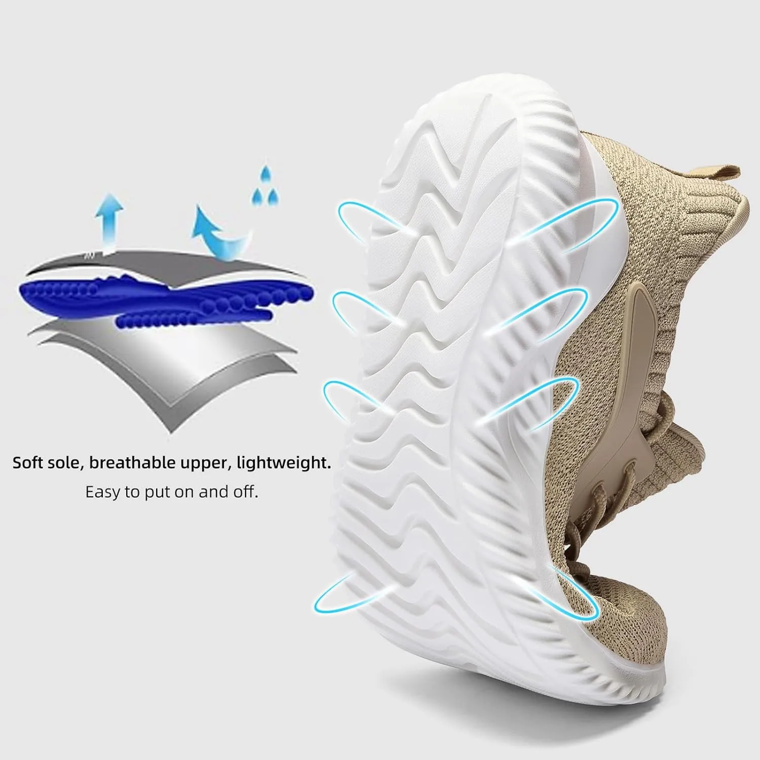 KPP qianguangg Women's Walking Shoes Hands Free Slip-On Sneakers Breathable Tennis Shoes for Women