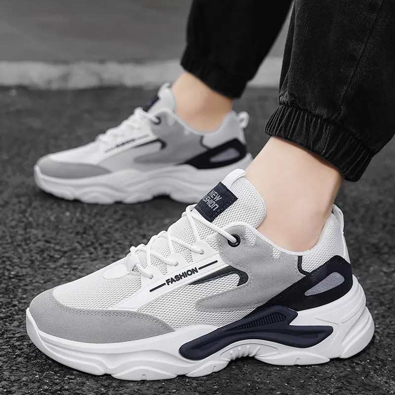 Men's Sneakers Sport Running Athletic Tennis Walking Shoes Breathable Outdoor Lace Up Casual Fitness Slip Cushioning Sneakers