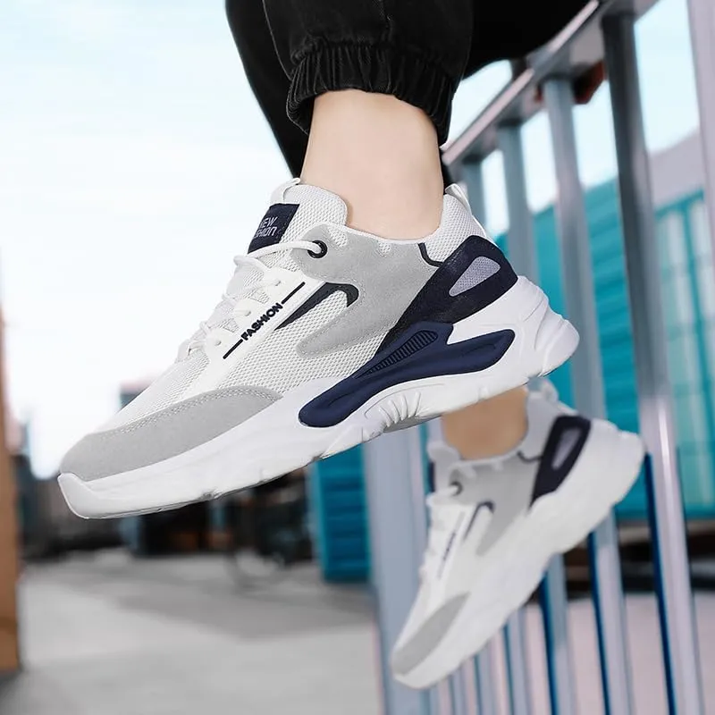 Men's Sneakers Sport Running Athletic Tennis Walking Shoes Breathable Outdoor Lace Up Casual Fitness Slip Cushioning Sneakers