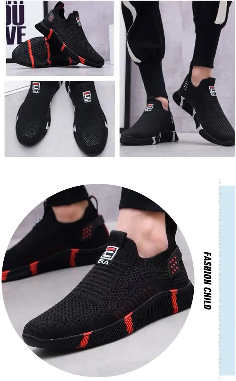 MSYINGL Men's Outdoor Hiking Orthopedic Shoes,Slip On Resistant Fitness Walking Comfort Sneakers Lightweight Casual Breathable Loafer Sneakers