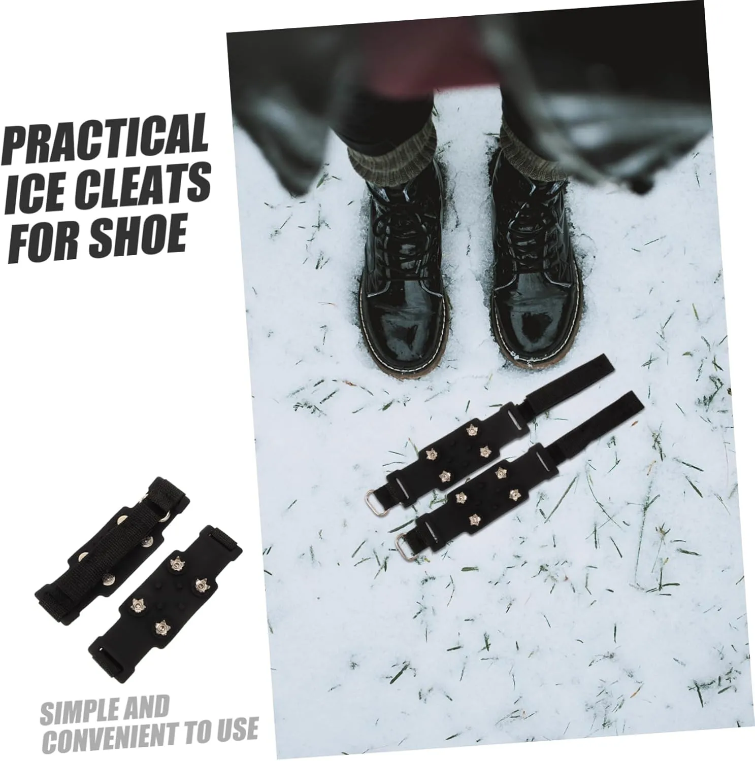 Outdoor Anti-Slip Shoe Covers Ice Skates Non-Slip Snow Cleats for Boots Non-Slip Ice Cleats for Boots