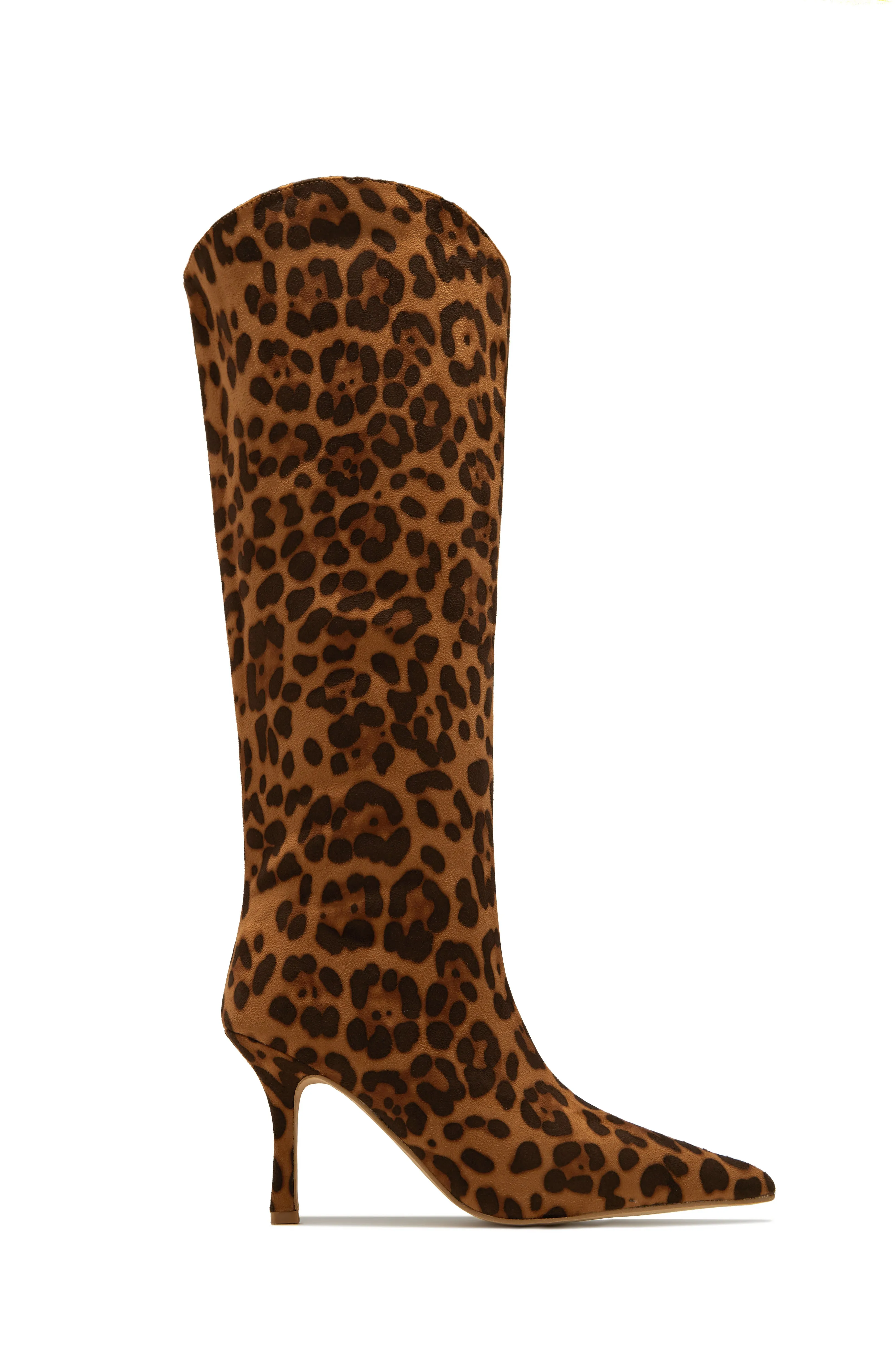 Shyla Knee High Boots - Cherry