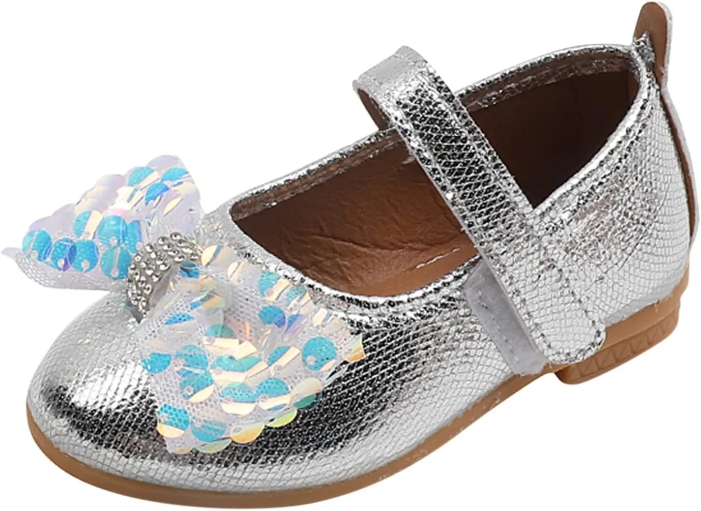Summer and Autumn Fashion Girls Casual Shoes Colorful Sequins Bow Flat Lightweight Dress Shoes Baby Boy Boots