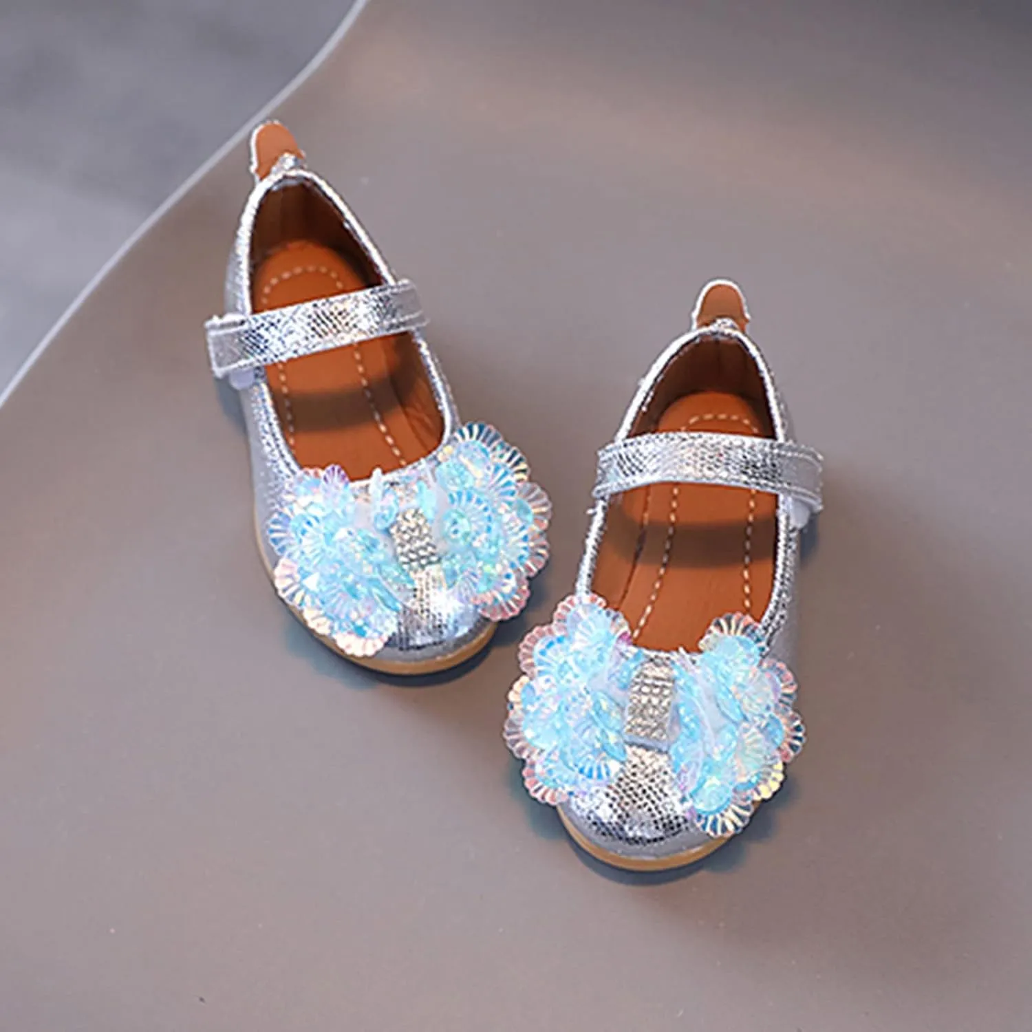 Summer and Autumn Fashion Girls Casual Shoes Colorful Sequins Bow Flat Lightweight Dress Shoes Baby Boy Boots