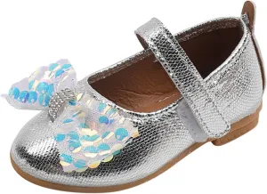 Summer and Autumn Fashion Girls Casual Shoes Colorful Sequins Bow Flat Lightweight Dress Shoes Baby Boy Boots