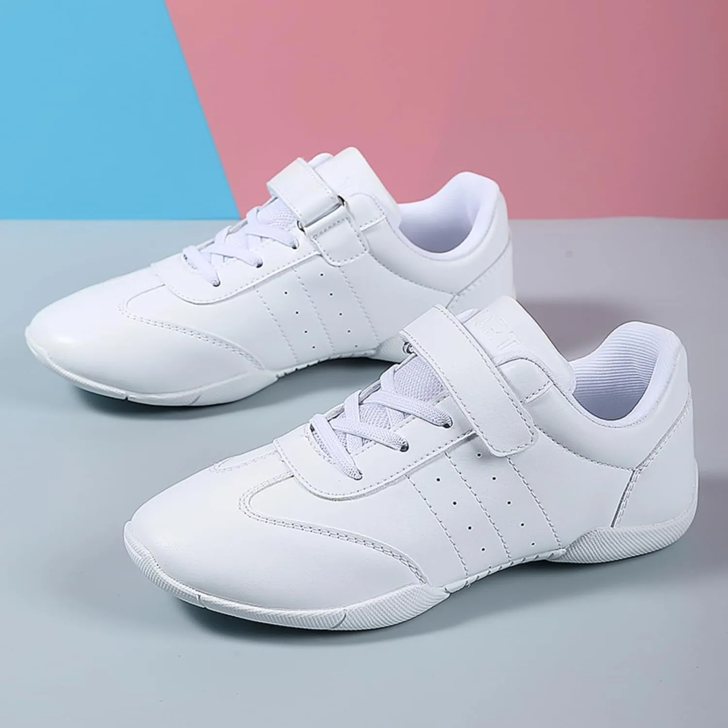 White Cheer Shoes Girls Dance Training Sneakers Kids Jumping Tumbling Exercise Aerobic Fitness Athletic Sneakers