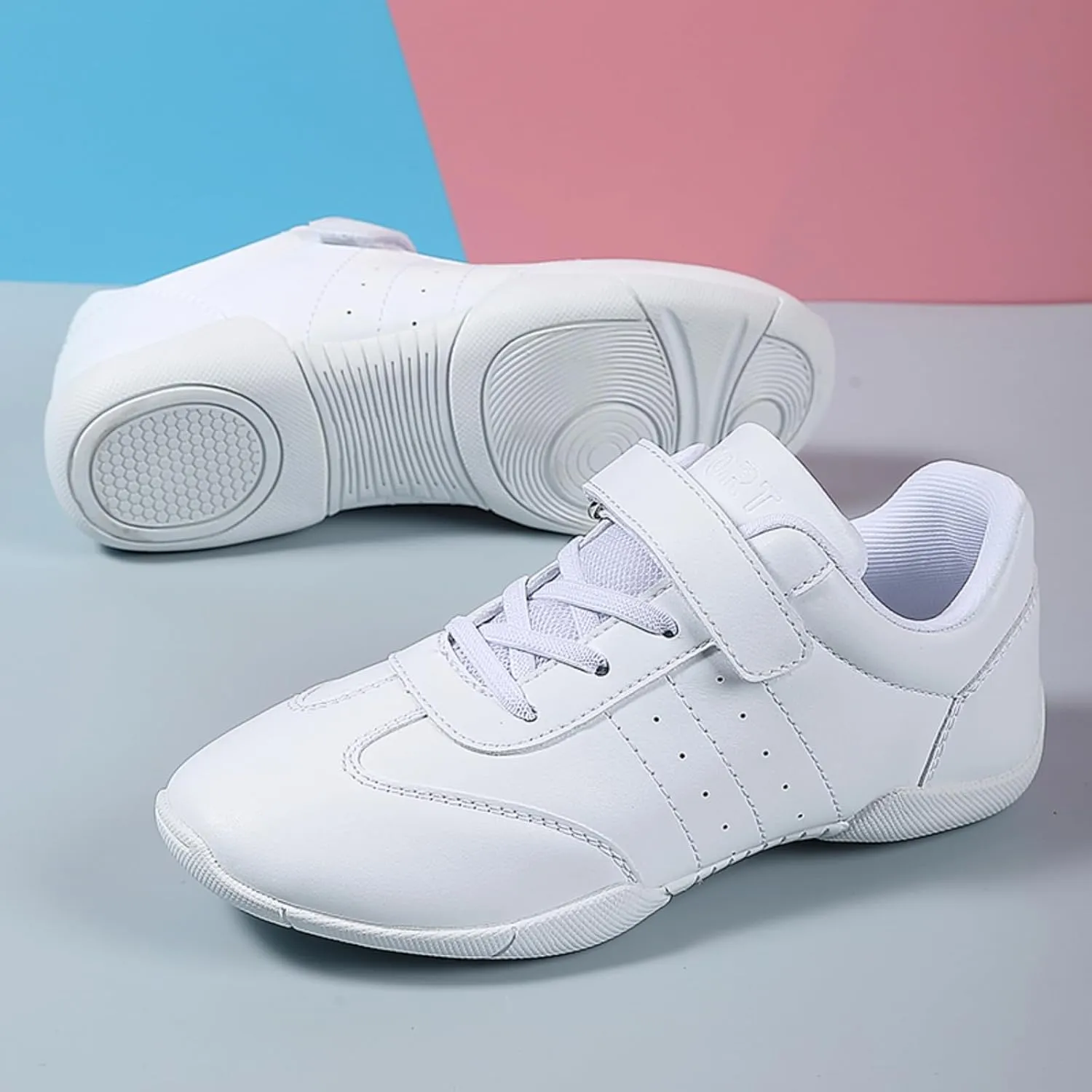 White Cheer Shoes Girls Dance Training Sneakers Kids Jumping Tumbling Exercise Aerobic Fitness Athletic Sneakers